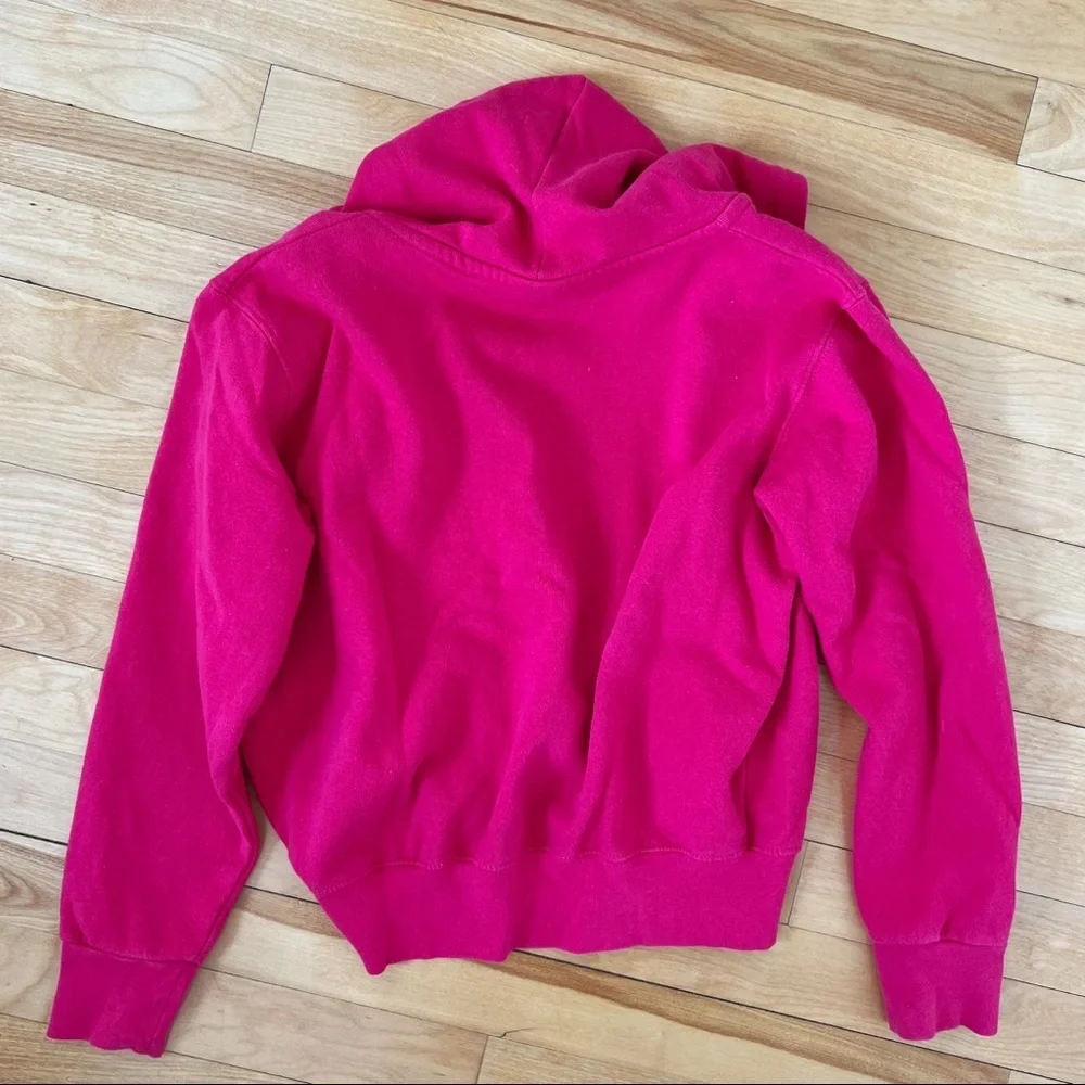 New York Pink Hooded Zipped Sweatshirt - Size 10/12
